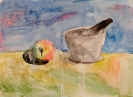 Mortar and apple